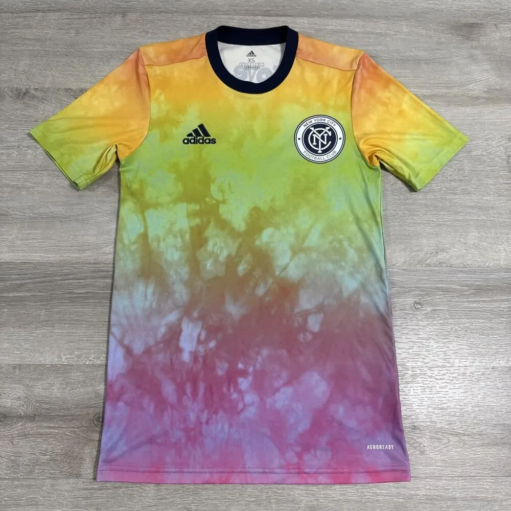 New York City FC Jersey Adidas AEROREADY Love Unites Men's Tie Dye XS